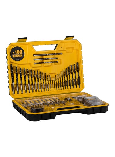 Buy 100-Piece Drill Bit Set Grey in Saudi Arabia