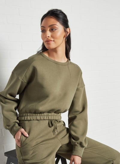 Buy Percy Cropped Sweatshirt Kalamata in UAE