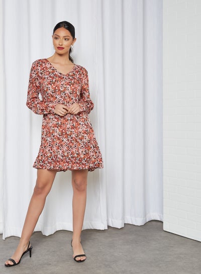 Buy Floral Mini Dress Multicolour in Egypt