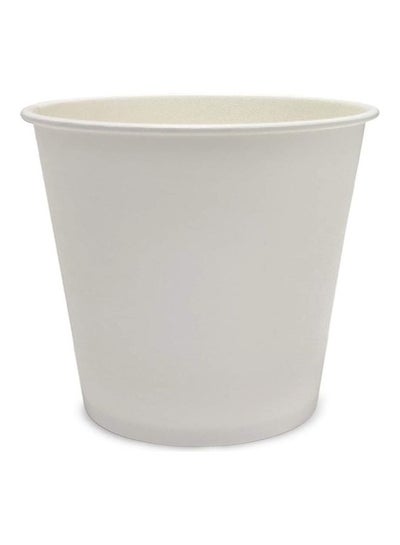 Buy 50-Piece Disposable Paper Cups White in Saudi Arabia
