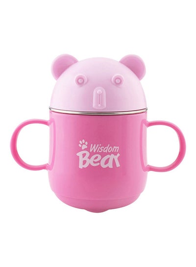 Buy Cute Bear Stainless Steel Coffee Tea Water Kids Milk Cup Pink 14x12x8cm in Saudi Arabia