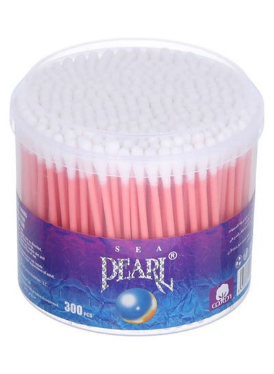 Buy Ear Care Cotton - 300 Pieces Pink/White in Egypt