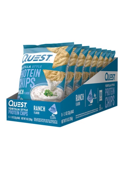 Buy Quest Nutrition Tortilla Style Protein Chips, Ranch, Low Carb, Gluten Free, Baked, 1.1 Ounce (Pack Of 8) in UAE