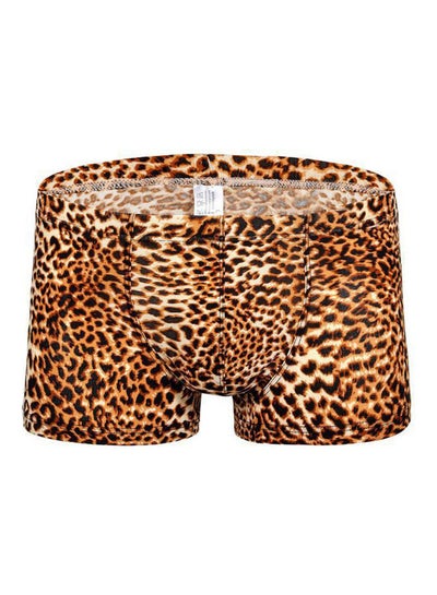 Buy Leopard Printed Boxers Yellow in Saudi Arabia