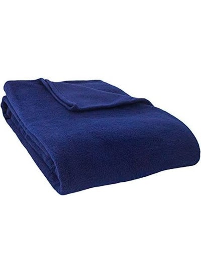 Buy Blanket King Navy Throws cotton Blue 90inch in UAE
