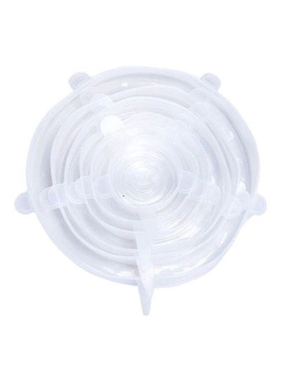 Buy 6-Piece Silicone Stretch Bowl Lid Clear in Egypt