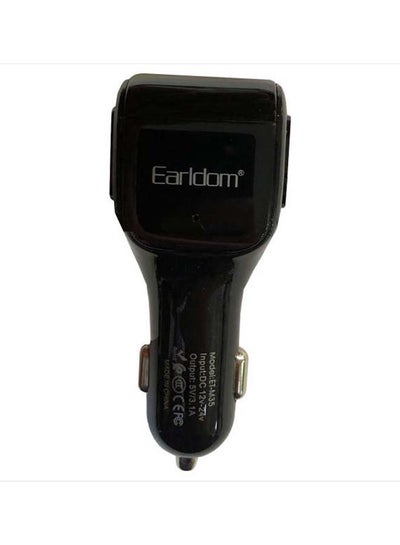 Buy Bluetooth FM Transmitter Fast Car Charger BLACK Black in Saudi Arabia