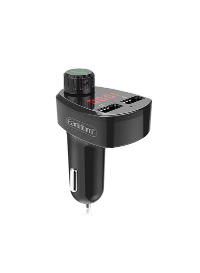 Buy Bluetooth FM Transmitter Fast Car Charger Black in UAE