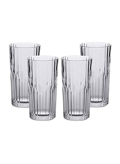 Buy 4-Piece Manhattan France Tumblers Glass Clear 305ml in UAE