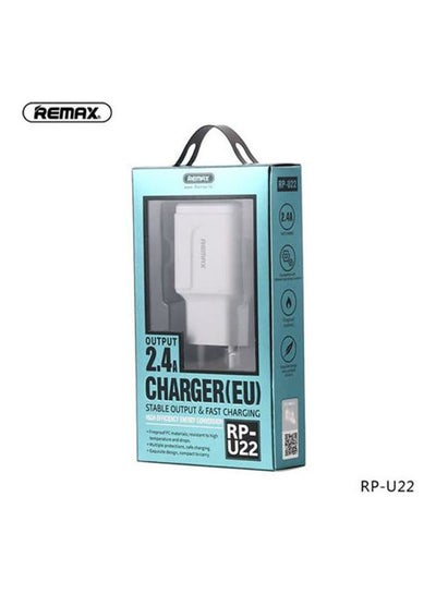 Buy 2.4A 2U Charger Set for Micro RP-U22(EU) White in Egypt