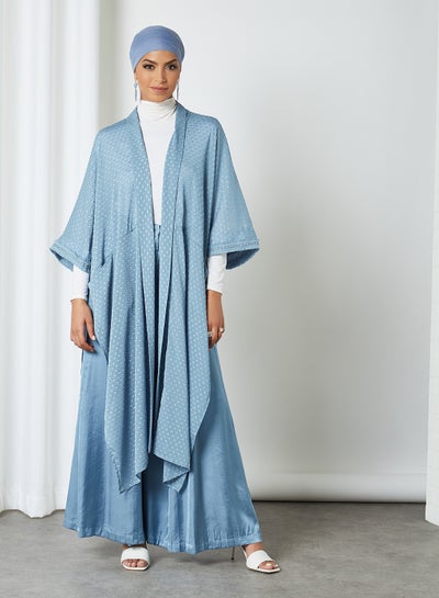 Buy Dobby Kimono Jacket Blue in Saudi Arabia