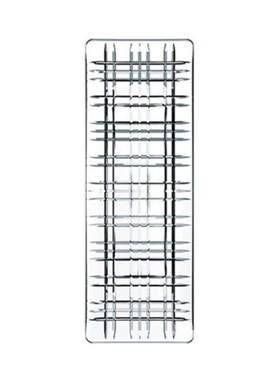 Buy Crystal Serving Tray Clear 28X14 in Egypt