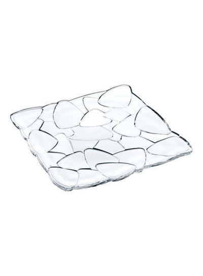 Buy Square Plate Petals Clear 28cm in Egypt