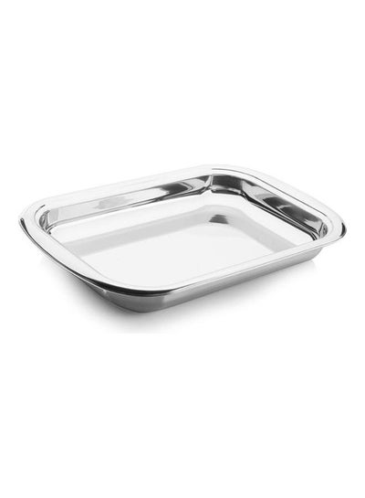 Buy Stainless Steel Baking Pan Silver/White 52 × 40 × 10cm in Egypt