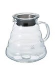 Buy Glass Coffee Carafe With Lid  Clear/Silver-800ML Clear 800ml in UAE