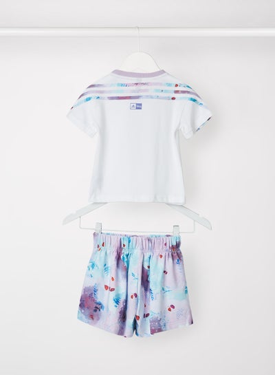 Buy Now - Kids Frozen Summer T-Shirt and Shorts Set White/Bliss Purple with  Fast Delivery and Easy Returns in Dubai, Abu Dhabi and all UAE