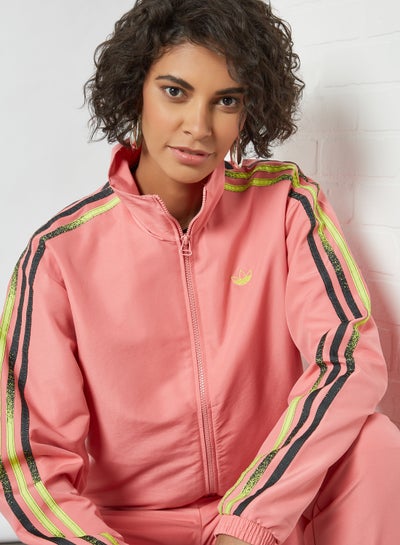 Buy Now - 3-Stripes Trefoil Track Jacket Hazy Rose/Acid Yellow/Black with  Fast Delivery and Easy Returns in Dubai, Abu Dhabi and all UAE