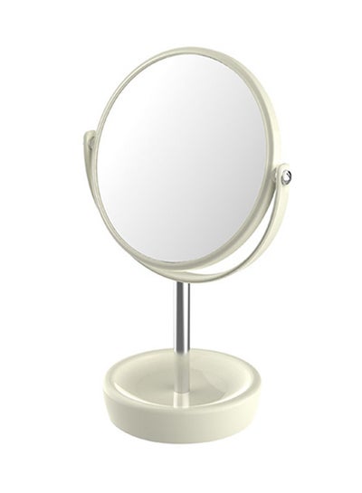 اشتري مرآة متينة ومتعددة الأغراض بتصميم كلاسيكي مع حامل للاستخدام في الحمام أو للزينة أبيض في السعودية