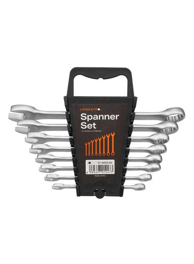 Buy 8-Piece Professional Combination Spanner Set Silver in Saudi Arabia