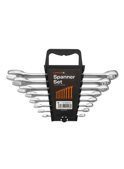 Buy 8-Piece Professional Combination Spanner Set Silver in Saudi Arabia