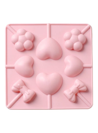 Buy Silicone Ice Cream Mold pink 15x15.1x1.5cm in Saudi Arabia