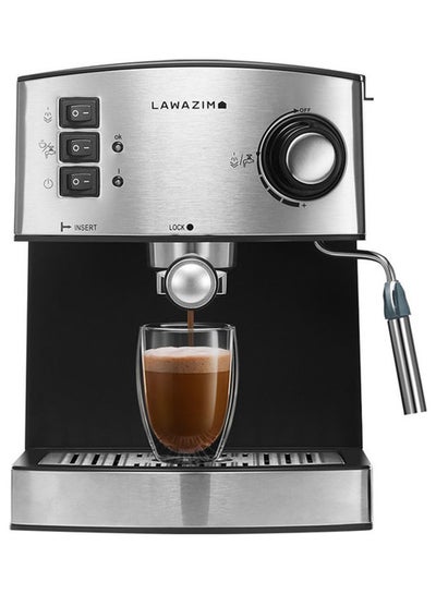 Buy Professional Espresso and Latte Coffee Machine with Milk Frother 1.6 L 850 W 05-2410-01 Silver in Saudi Arabia