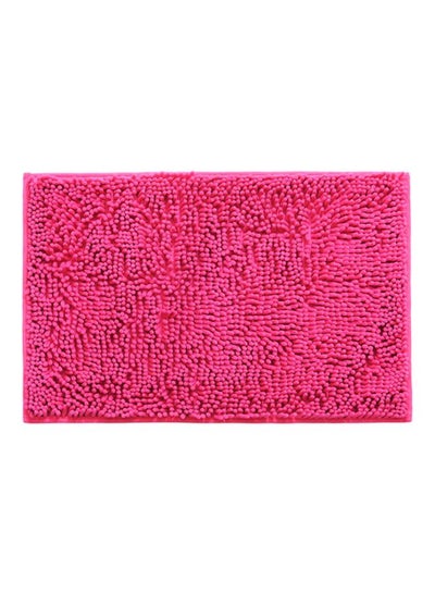 Buy Microfiber Bath Rug Pink 20x32cm in Saudi Arabia