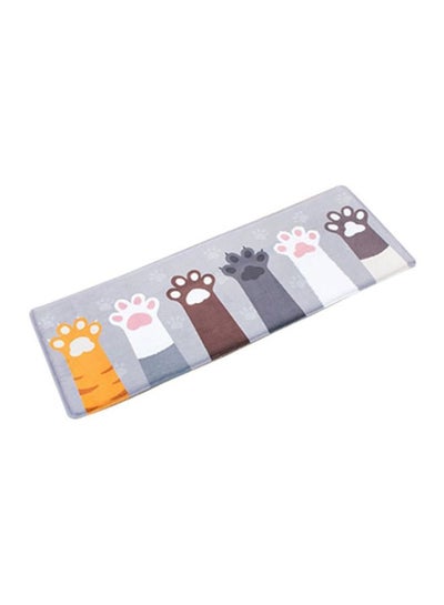 Buy Rectangular Bath Mat Grey/Yellow/Brown in Saudi Arabia