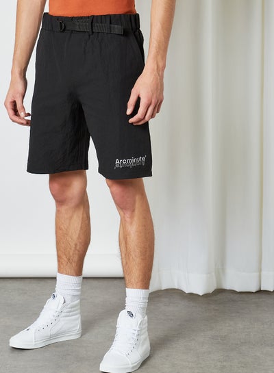 Buy Woven Shorts Black in UAE