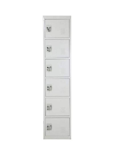 Buy Six Door Locker Cabinet Silver 183x40x45cm in UAE