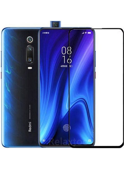 Buy For Xiaomi Redmi Mi 9T Glass Screen Protector 5D Curved Full Cover Clear/Black in Egypt