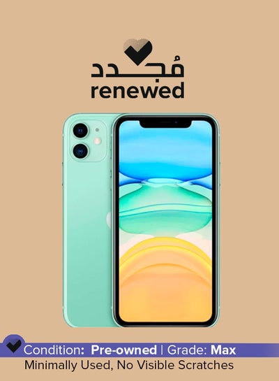 Buy Renewed  iPhone 11 With FaceTime Green 128GB 4G LTE in UAE