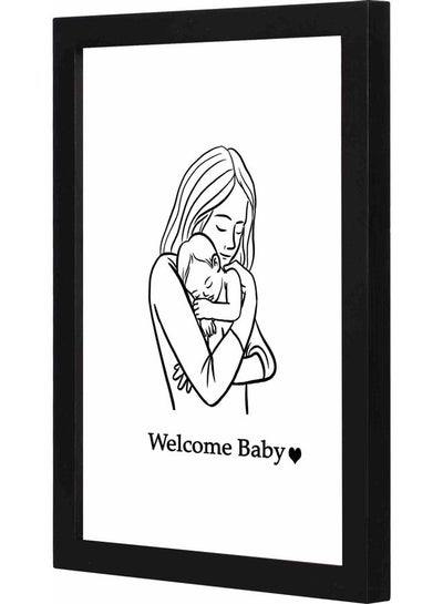 Buy Wall Art Framed Painting White/Black 23x33cm in Saudi Arabia