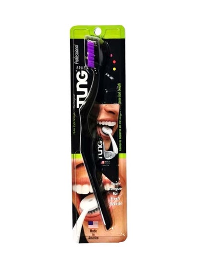 Buy Professional Toothbrush Black/Purple in Saudi Arabia
