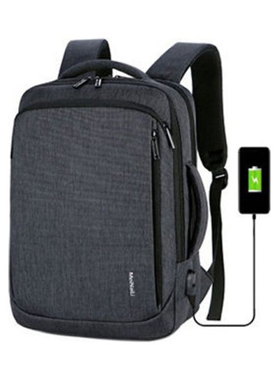 Buy Laptop Backpack With Usb Charging Port - 15.6-Inch - Black Black in Egypt