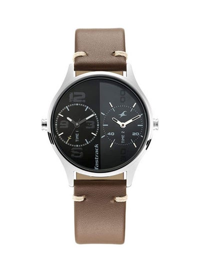 اشتري Men's TRIPSTER BLACK AND GREY DIAL LEATHER STRAP WATCH في مصر