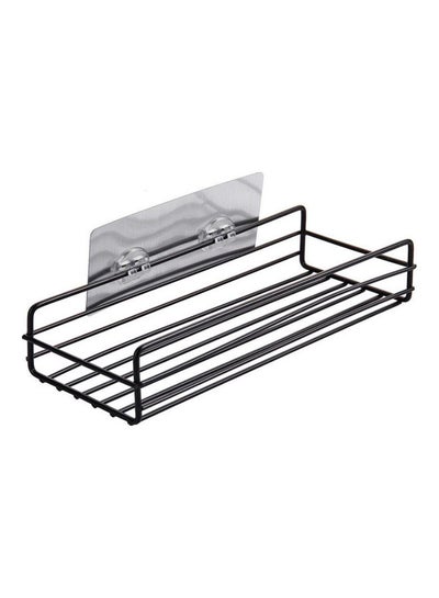 Buy Wall Mounted Bathroom and Kitchen Corner Shelf Black 27.5 x 11 x 5.5cm in Saudi Arabia