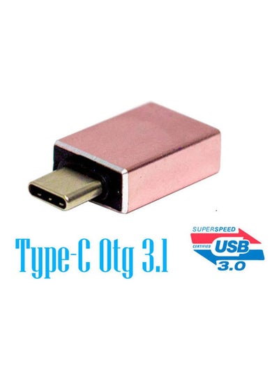 Buy OTG Type-c 3.1 Male To Usb 3.0 Female Converter Pink/Black in Egypt
