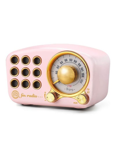 Buy Vintage FM Radio Retro Speaker Pink in UAE
