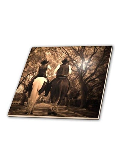 Horseback Riding at Sunrise Ceramic Tile Multicolour price in UAE ...