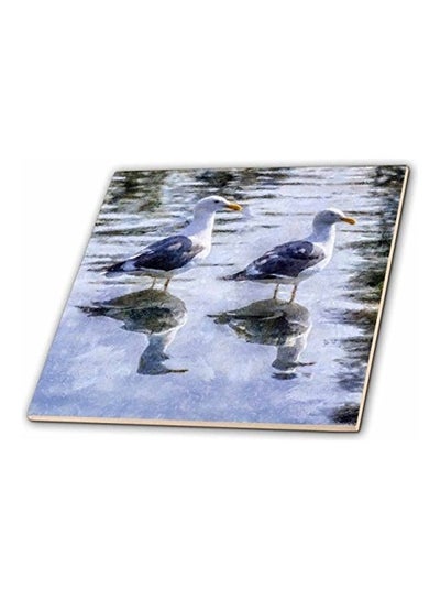 Seagulls on a Beach Ceramic Tile Multicolour 4 x 4inch price in UAE ...