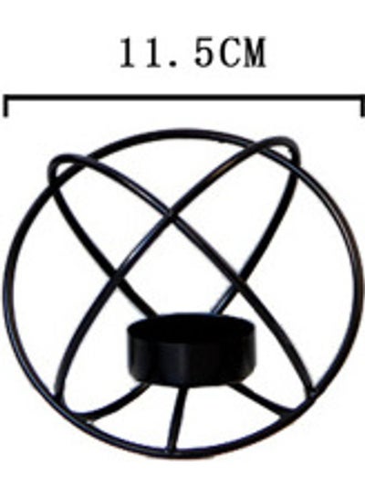 Buy Candle Holder Black 11.5cm in Saudi Arabia