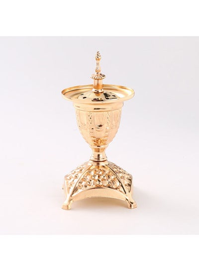 Buy Incense Holder Gold 16x8cm in Saudi Arabia