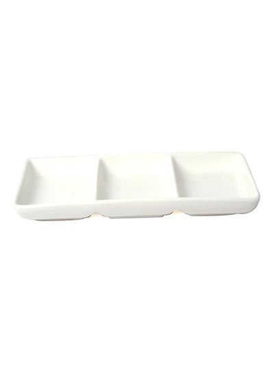 اشتري Porcelain Serving Rectangle Plate أبيض 45سم في السعودية