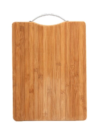 Buy Wooden Meat And Fruit Cutting Board With Hanger Brown 40x30cm in UAE