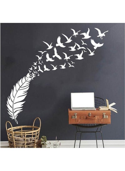 Buy Modern Decorative Wall Sticker White 30x58cm in Egypt