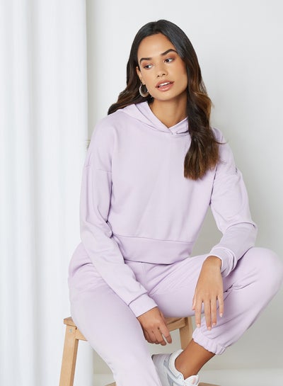 Buy Cropped Hoodie Orchid Bloom in UAE