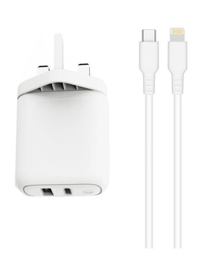 Buy Type-C To Lightning Cable 3.0 Charger White in UAE