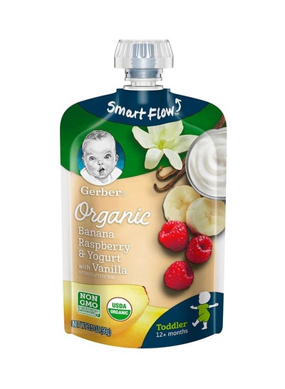 Buy Organic Toddler Banana Raspberry And Yogurt Vanilla 99grams in UAE