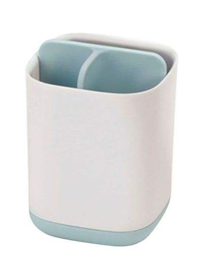 Buy Easy-Store Toothbrush Holder White/Blue 90x127x90mm in Saudi Arabia